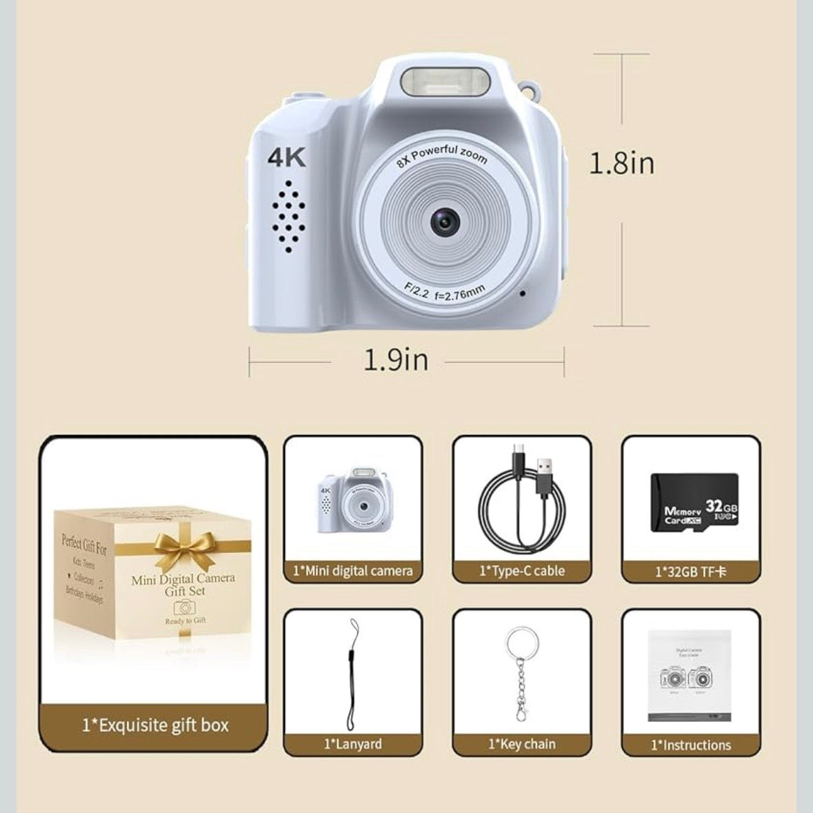 Mini 4K Digital Camera