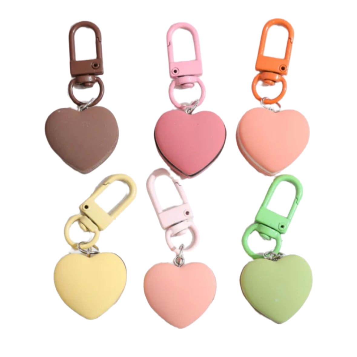 Mini Heart Macaron Keychain