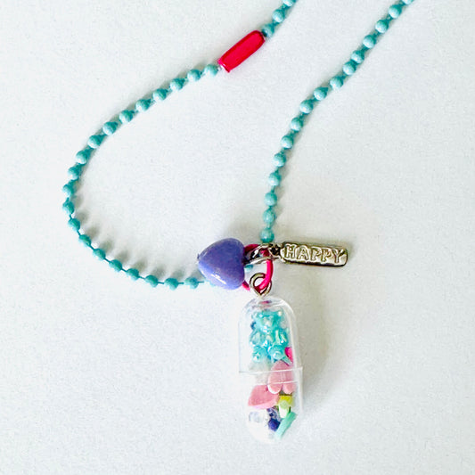 Custom Happy Pill Necklace
