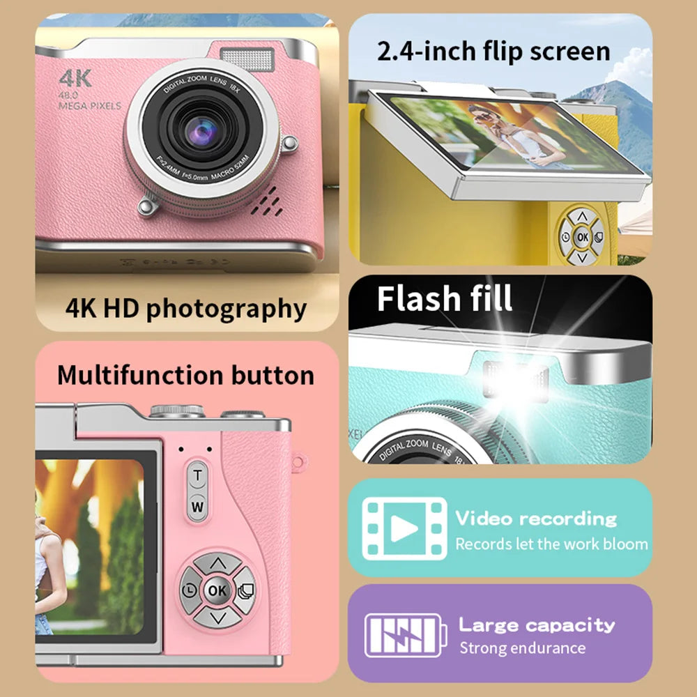 4K Digital Camera w/ Flip Screen