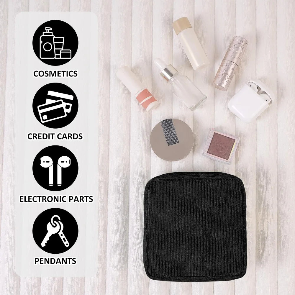 Mini Corduroy Cosmetics Bag