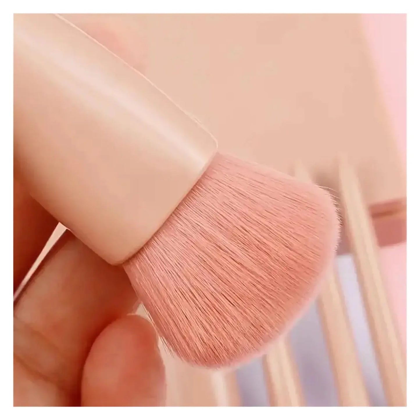 5pcs Mini Makeup Brushes with Case And Mirror