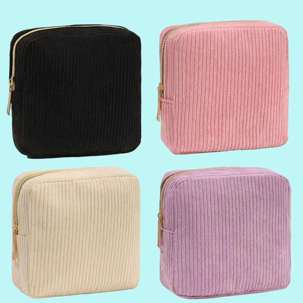 Mini Corduroy Cosmetics Bag