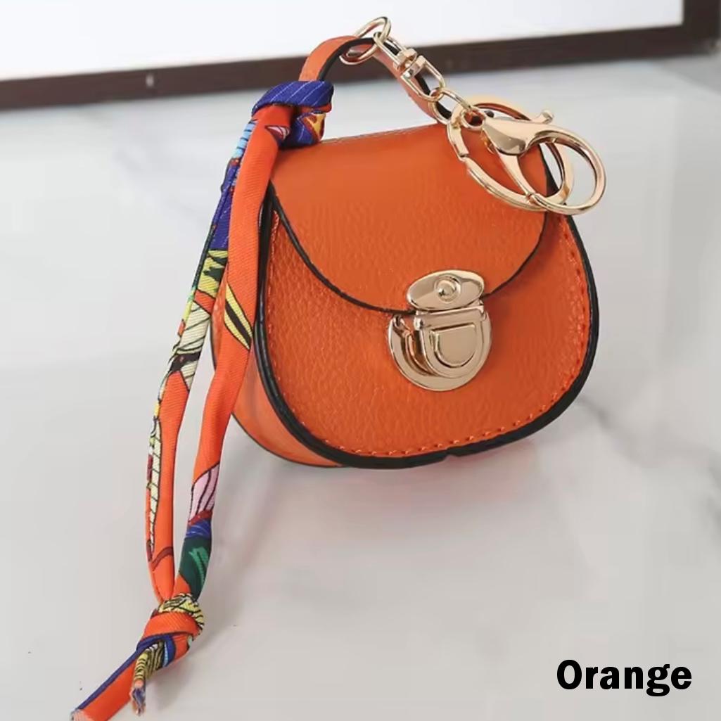 Miniature Saddle Bag Purse Charm / Favor with Mini Beauty Essentials