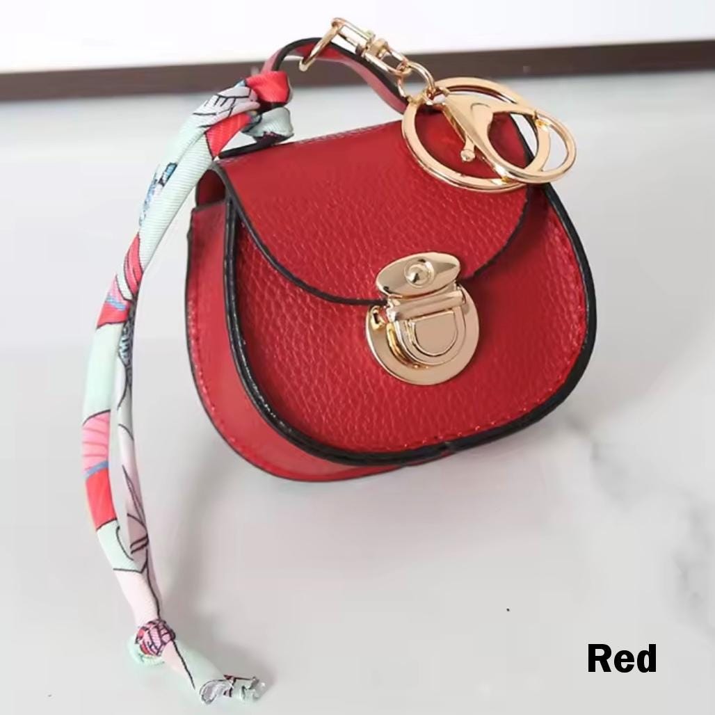 Miniature Saddle Bag Keychain -  Purse Charm only