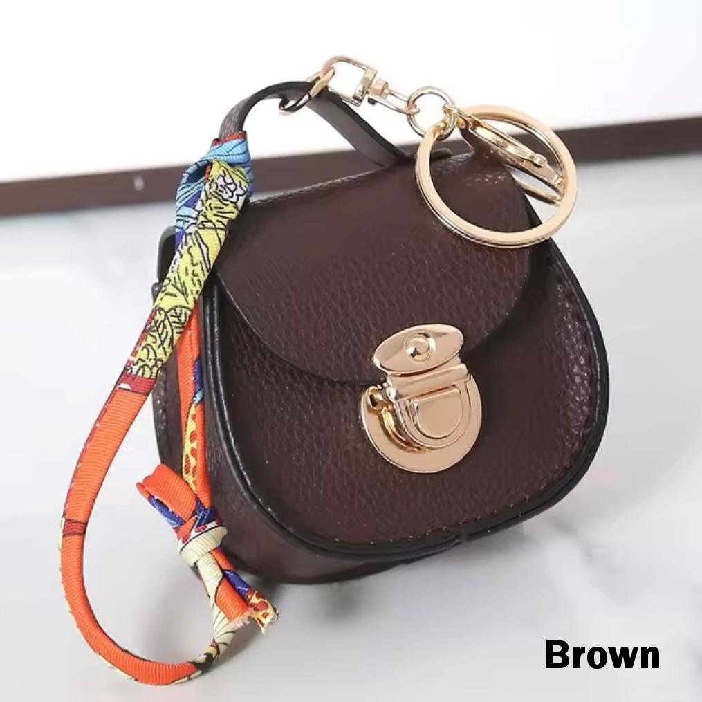 Miniature Saddle Bag Purse Charm / Favor with Mini Beauty Essentials