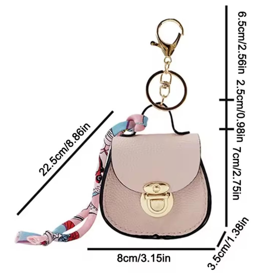 Miniature Saddle Bag Purse Charm / Favor with Mini Beauty Essentials