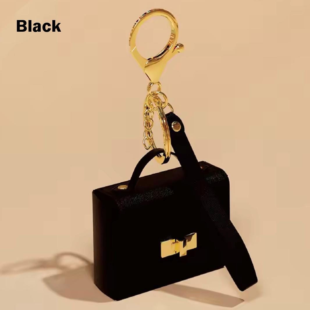Miniature Squared Purse Keychain - Bag Charm only