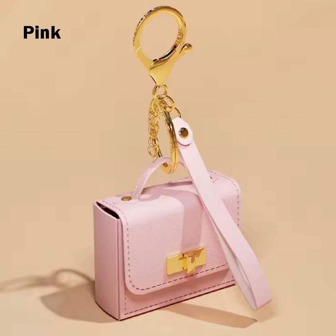 Miniature Squared Purse Bag Charm / Favor with Mini Beauty Essentials