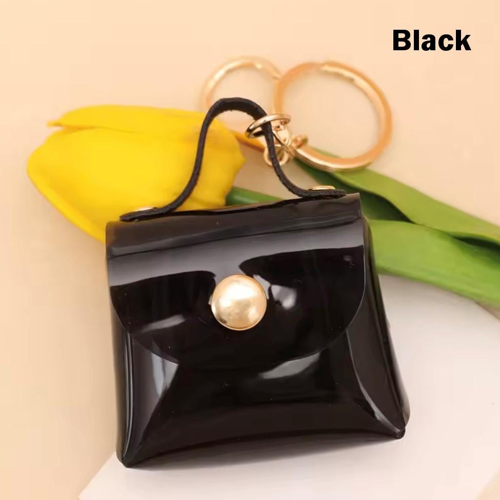 Miniature Clear Purse Bag Charm / Favor with Mini Beauty Essentials