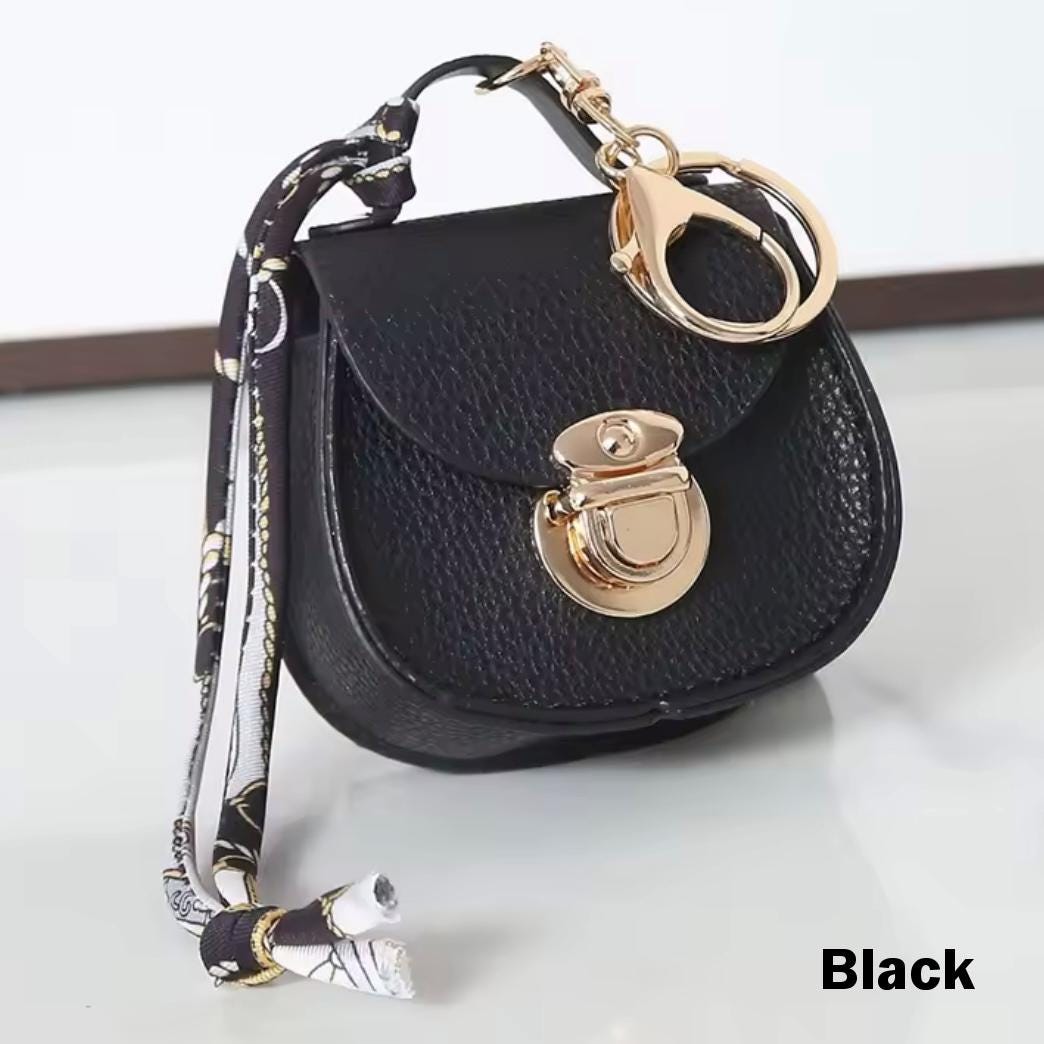 Miniature Saddle Bag Purse Charm / Favor with Mini Beauty Essentials