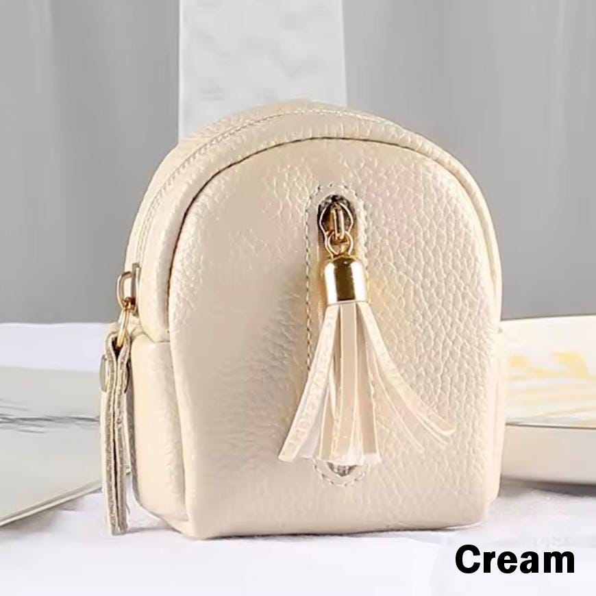 Miniature Tassle Backpack Bag Charm / Favor with Mini Beauty Essentials