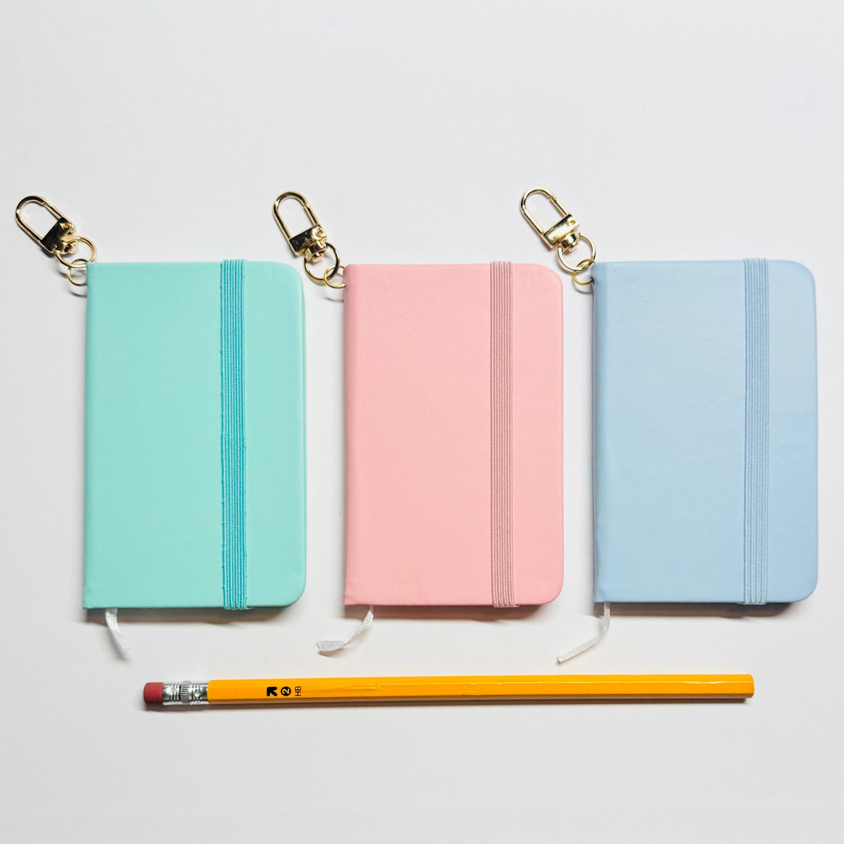 Pretty Mini Notebook Keychain - Mini Journal / Mini Collage Art Notebook