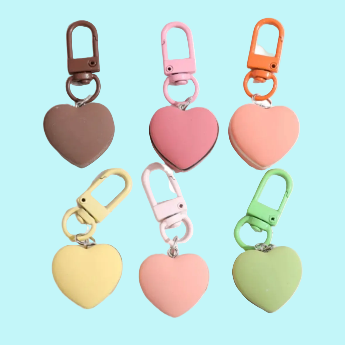 Mini Heart Macaron Keychain