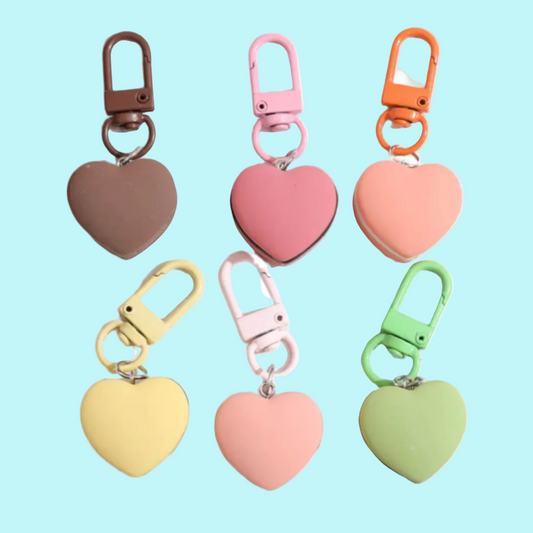 Mini Heart Macaron Keychain